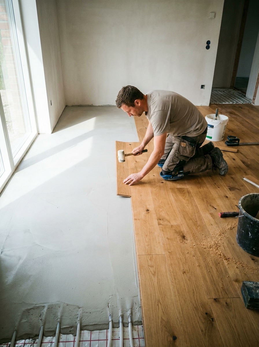 Acabado: madera o cerámica encima